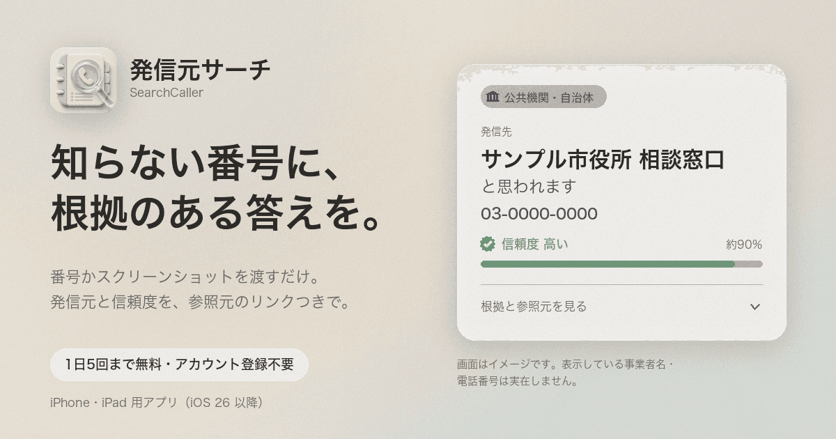 発信元サーチのイメージイラスト