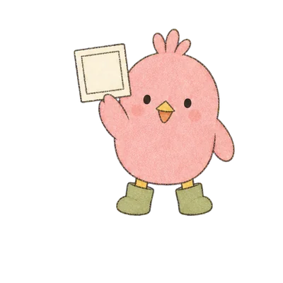 ひよこのしゃしんのスタンプ